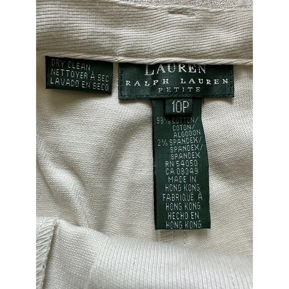 Ralph Lauren Pants Women's Sz 10 Petite Ivory Oyster Derby New Cream Equestrian - Picture 6 of 16